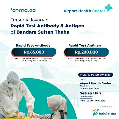 Rapid Tes Antigen Tersedia Di Bandara Sts Jambi