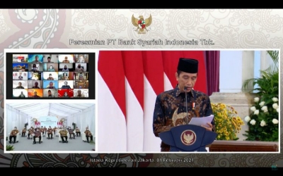 Presiden RI,  Resmikan Bank Syariah Indonesia.