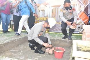 Kapolda Jambi Letak Batu Pertama Pembangunan Gedung Polresta dan Rusun Polda