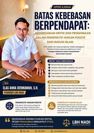 Batas Kebebasan Berpendapat: Membedakan Kritik dan Penghinaan dalam Perspektif Hukum Positif dan Hukum Islam