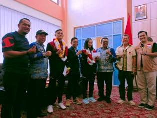 Dua Atlet Peraih Medali di SEA Games Terima Tali Asih dari KONI Provinsi Jambi