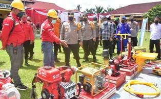 Kapolda Jambi  Apel Gelar Peralatan Kebakaran Hutan dan Lahan