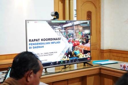 Pj Bupati Tebo Hadiri Rakor Mingguan Pengendalian Inflasi di Daerah