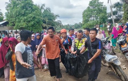 Dua Bocah Hanyut Saat Bermain di Sungai Batanghari Desa Teriti Tebo