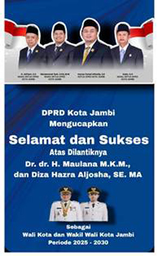 Selamat atas dilantik Wako Jambi