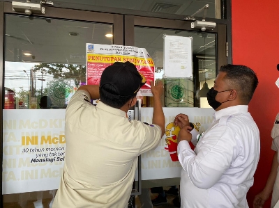 Langgar Protokol Kesehatan MC Donald Disegel
